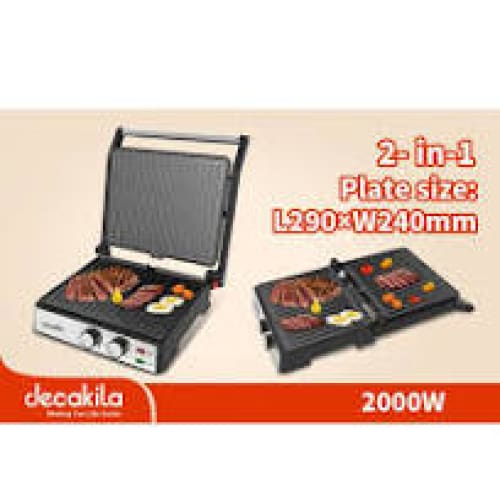 Grille viande Decakila 2000W 290x240mm (KEEC079M) Grille viande Decakila 2000W 290x240mm (KEEC079M)